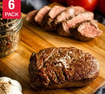 Canadian Rangeland Bison Top Sirloin Baseball Steak, 227 g (8 oz) x 6-pack