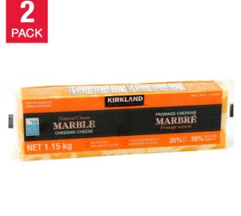 Kirkland Signature Marble Cheddar Cheese Block 1.15 kg (2.5 lb) × 2 pack