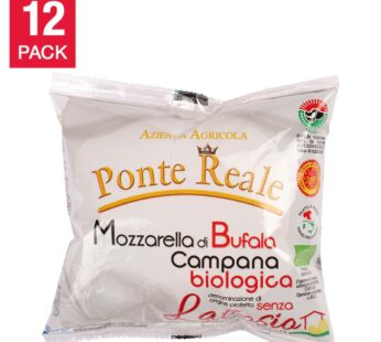 Ponte Reale Organic Lactose free Buffalo Mozzarella Cheese DOP 125 g (4.4 oz) × 12 pack