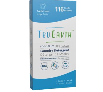 Tru Earth Eco-Strips Fresh Linen Laundry Detergent, 116 Wash Loads