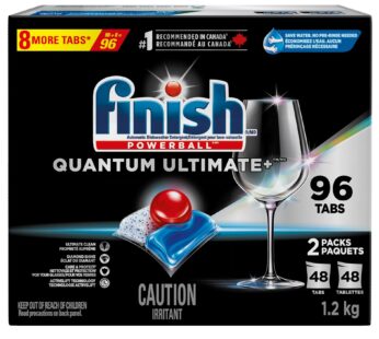 Finish Quantum Ultimate+ Dishwasher Detergent, 96 Tablets