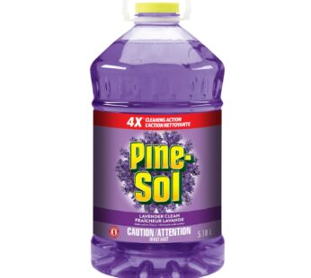 Pine-Sol Multi-Surface Cleaner and Deodorizer, Lavender Clean, Splash-less Formula, 5.18 L