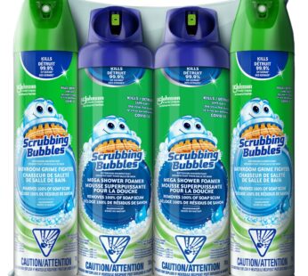 Scrubbing Bubbles Mega Shower Foamer and Bathroom Cleaner Aerosol Combo 4 x 708g