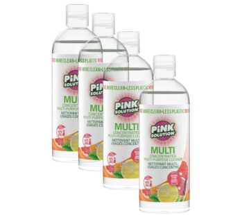 Pink Solution Multi-surface Concentrate Cleaner Fresh Citrus, 4 × 1 L (33.8 oz.)