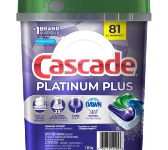 Cascade Platinum Plus ActionPacs, 81-count
