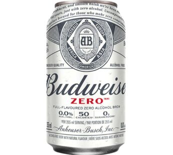 Budweiser Zero Non-alcoholic Beer 24 × 355 mL