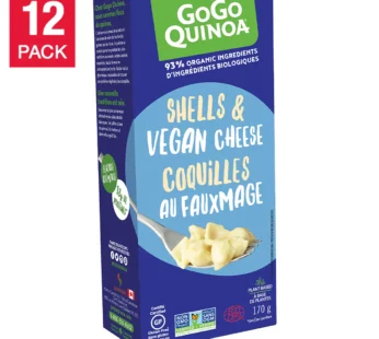GoGo Quinoa Pasta Shells and Vegan Cheese, 12 x 170 g