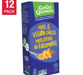 GoGo Quinoa Vegan Mac & Cheese Elbows, 12 x 170 g