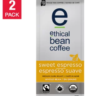 Ethical bean coffee Sweet Espresso Medium Dark Roast Whole Bean Coffee, 2 × 907 g
