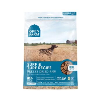 Surf & turf freeze dried raw dog food