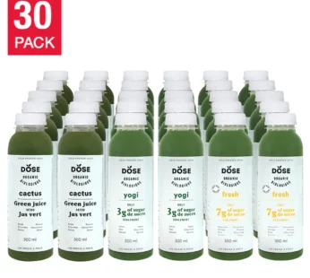 DOSE Organic Cold-Pressed Green Juice Variety Pack 300 mL (10.14 fl oz) x 30 bottles