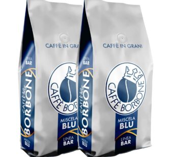 Caffè Borbone Miscela Blu Whole Bean Coffee, 2 x 1 kg