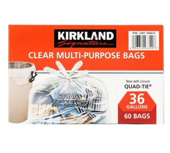 Kirkland Signature Quad-tie Clear Multi-purpose Bags, 60-pack