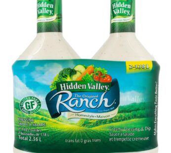 Hidden Valley Original Ranch Salad Dressing & Topping, 2 × 1.18 L