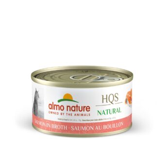 Salmon in broth for adult cats