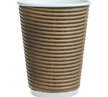 Café Express 12-oz. Brown Ripple Hot Cups and Lid, 150-pack