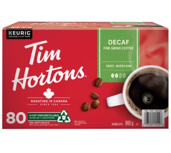 Tim Hortons Single-serve Decaf K-Cup Pods, 80-count