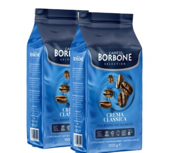 Caffè Borbone Crema Classica Whole Coffee Beans, 2 × 1 kg