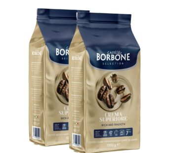 Caffè Borbone Crema Superiore Whole Coffee Beans, 2 × 1 kg