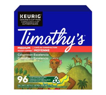 Timothy’s World Coffee Colombian Excelencia Medium Roast K-Cup, 96-count