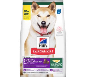 Adult Sensitive Stomach & Skin Pollock, Barley & Insect Dry Dog Food, 5,44 kg