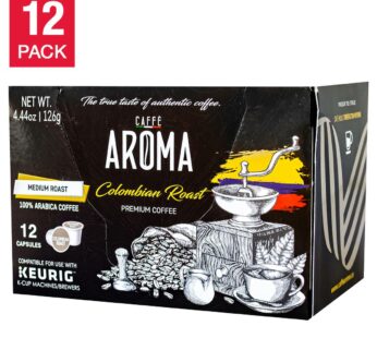 Caffe Aroma Colombian Roast Coffee, 144-count