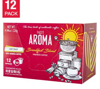 Caffe Aroma 100% Arabica Breakfast Blend Coffee, 144-count