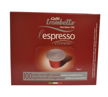 Caffè Trombetta L’Espresso Cremoso Capsules, 100-count