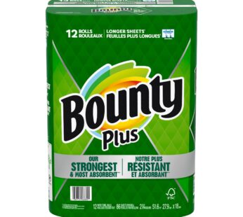 Bounty Plus Paper Towels 12 Rolls x 86 Sheets