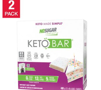 No Sugar Keto Bar Birthday Cake, 2-pack