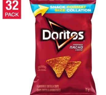 Doritos Nacho Cheese Tortilla Chips, 32 × 70 g