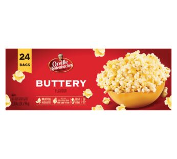 Orville Redenbacher’s, Gourmet Popcorn, Buttery, 24 × 99 g (3.4 oz)