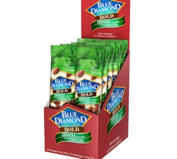 Blue Diamond Sriracha Flavoured Almonds, 12 × 43 g