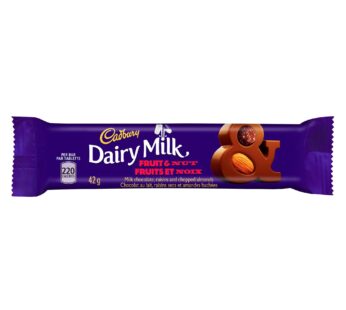 Cadbury Dairy Milk Fruit and Nut Chocolate Bars, 24-count