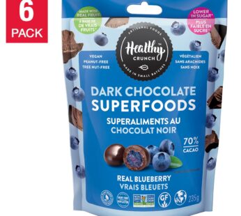 Healthy Crunch – Dark Chocolate Superfoods Blueberry, 6 × 235 g