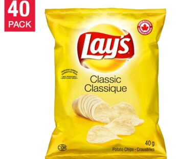Lay’s Classic Potato Chips, 40 × 40 g