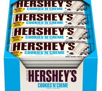 Hershey’s Cookies ‘n’ Creme Chocolate Bars, 36-count