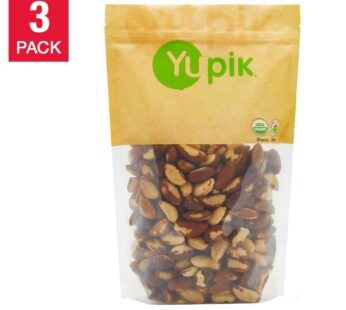 Yupik Organic Brazil Nuts, 3 × 1 kg