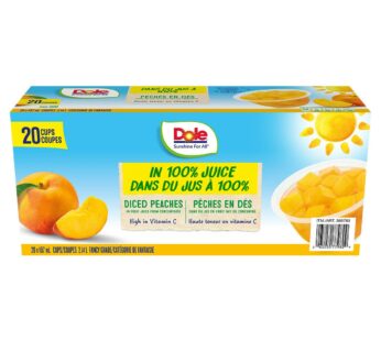 Dole Diced Peaches Cups, 107 mL, 20-pack
