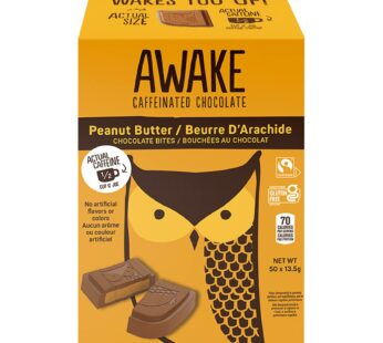 Awake Caffeinated Chocolate Energy Bites, Peanut Butter, 50 × 13.5 g