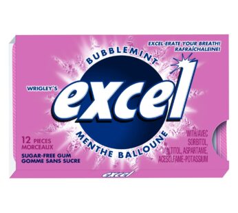 Excel Sugar-free Bubblemint Gum, 12 × 12 pieces