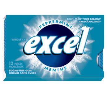 Excel Sugar-free Peppermint Gum, 12 × 12 pieces