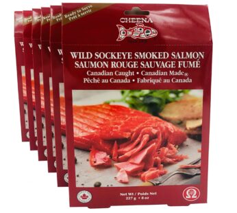 Cheena Canada Wild Smoked Sockeye Salmon Retort, 6 × 227 g