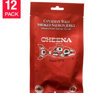 Cheena Canada Wild King Smoked Salmon Jerky, 12 × 30 g