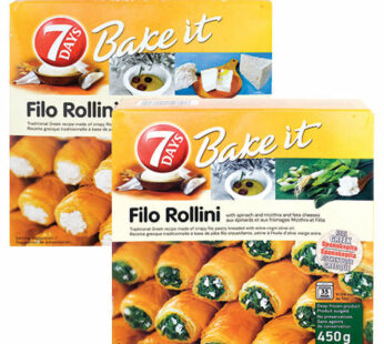 7 Days Bake it Filo Rollini