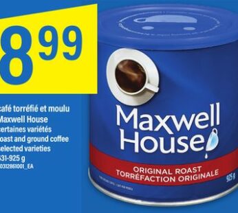 café torréfié et moulu Maxwell House