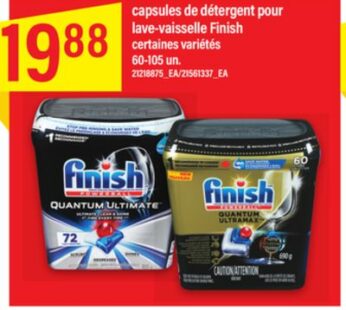 capsules de détergent pour lave-vaisselle Finish