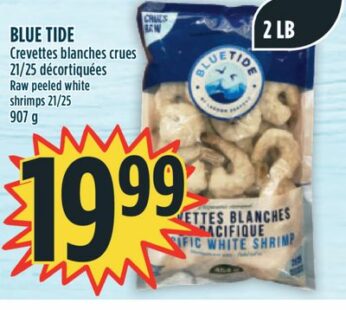 BLUE TIDE Crevettes blanches crues 21/25 décortiquées