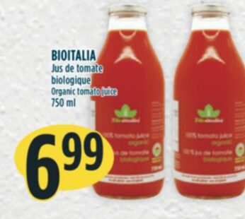 BIOITALIA Jus de tomate biologique