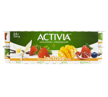Activia Lactose Free Yogurt 24 × 100 g